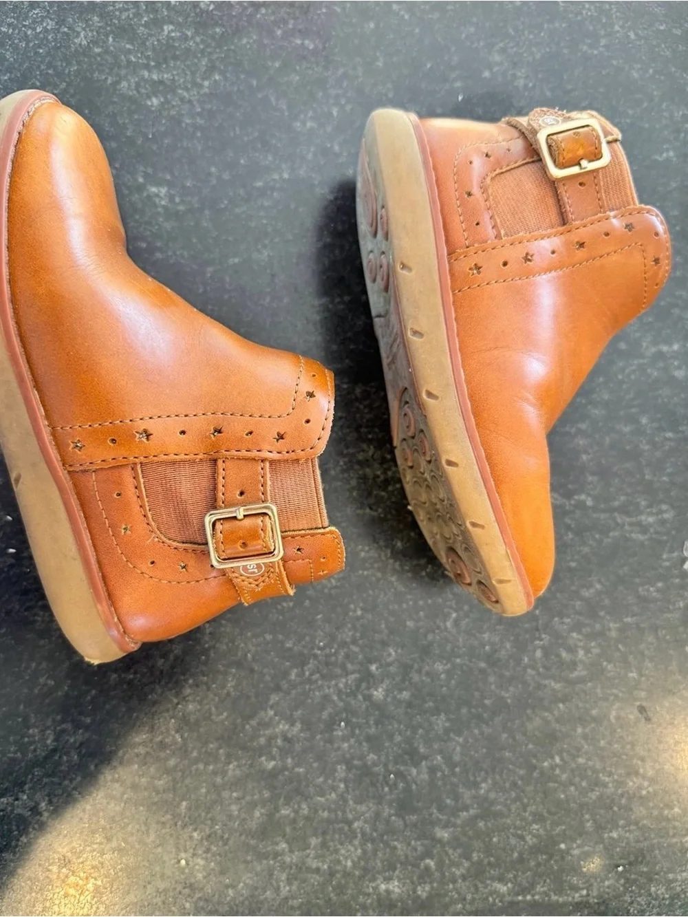 Stride Rite Agnes Boots Cognac Color Size Toddler 9